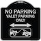 Signmission No Parking Valet Parking Only Heavy-Gauge Aluminum Architectural Sign, 18" x 18", BS-1818-23646 A-DES-BS-1818-23646 - alternate 1
